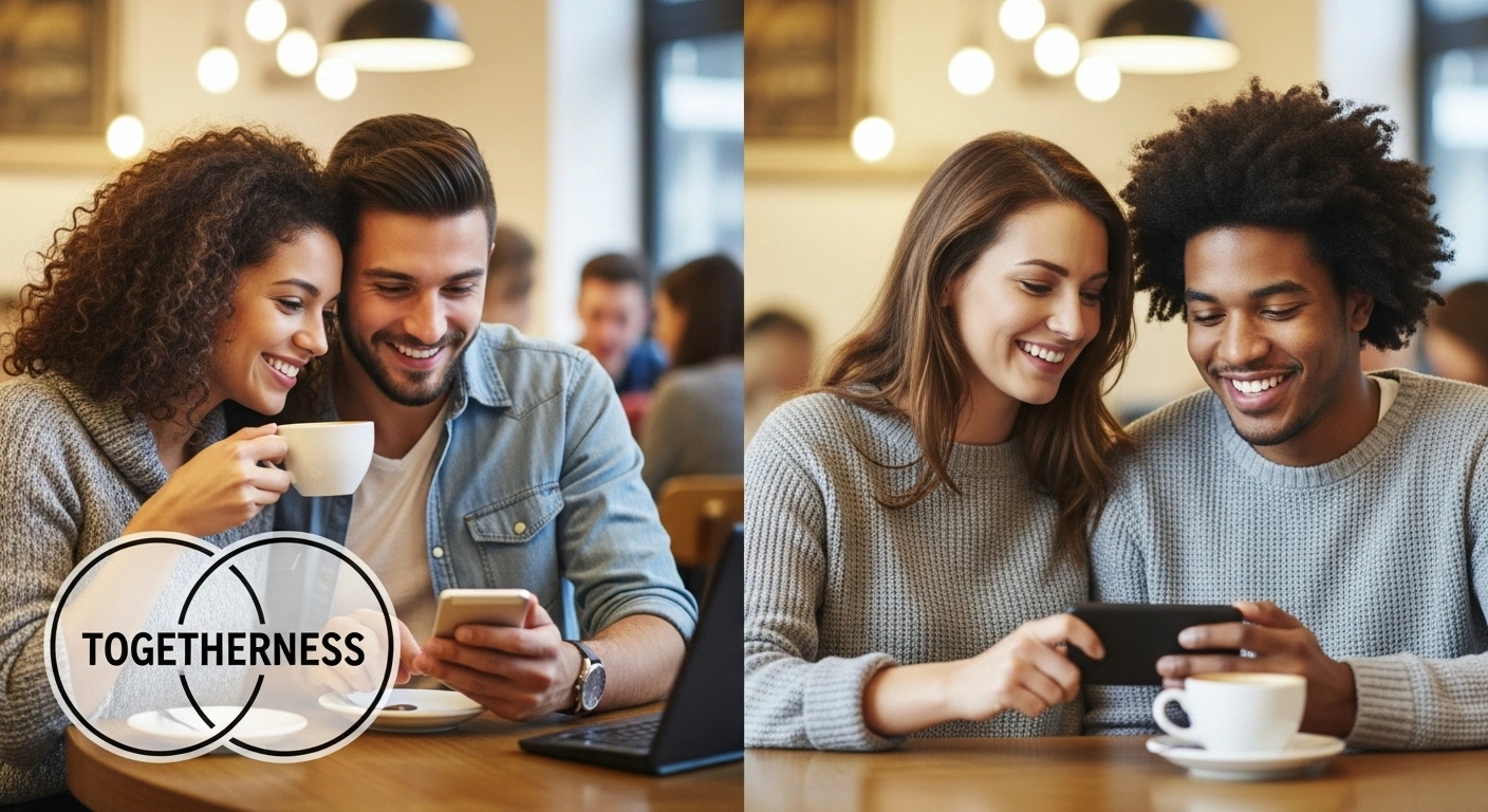 Couple discussing finances and budgeting together for a healthy relationship in 2025