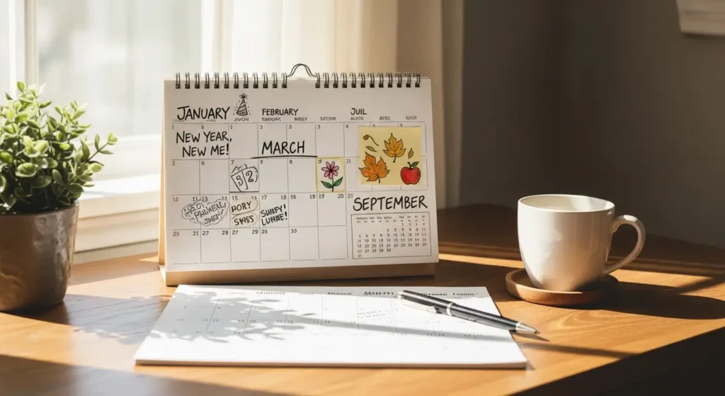 “Best times of year to start the 52-week savings challenge or a simple savings plan.”